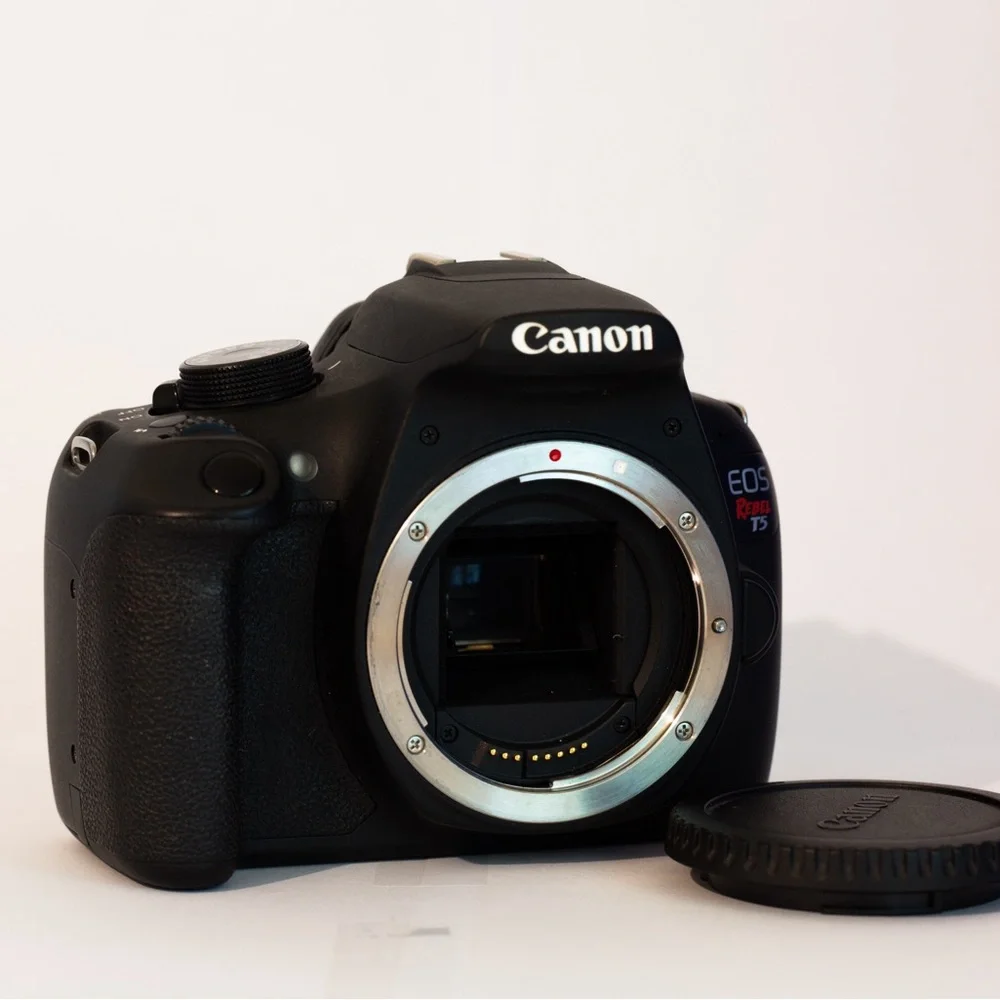 Canon EOS Rebel T5 with 3 lenses and accessories (see description).